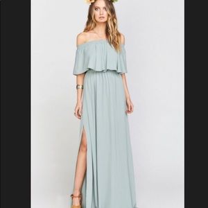 SHOW ME YOUR MUMU HACIENDA MAXI DRESS SILVER SAGE